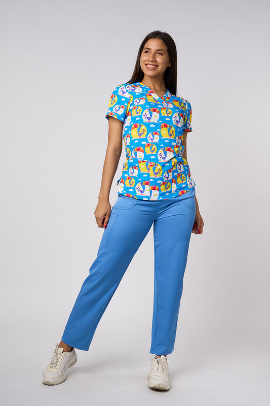 BLUE TUCAN-PRINTED SHIRTS