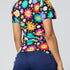 FUN FLOWERS BLACK PRINTED SHIRTS