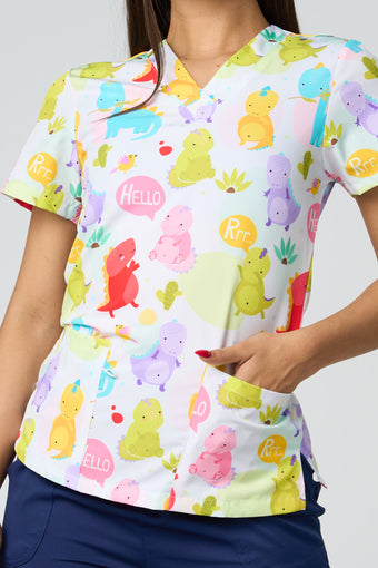 DINOSAURS COLORS PRINTED SHIRTS