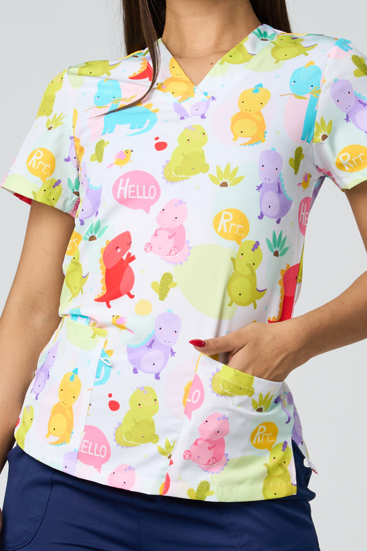 DINOSAURS COLORS PRINTED SHIRTS