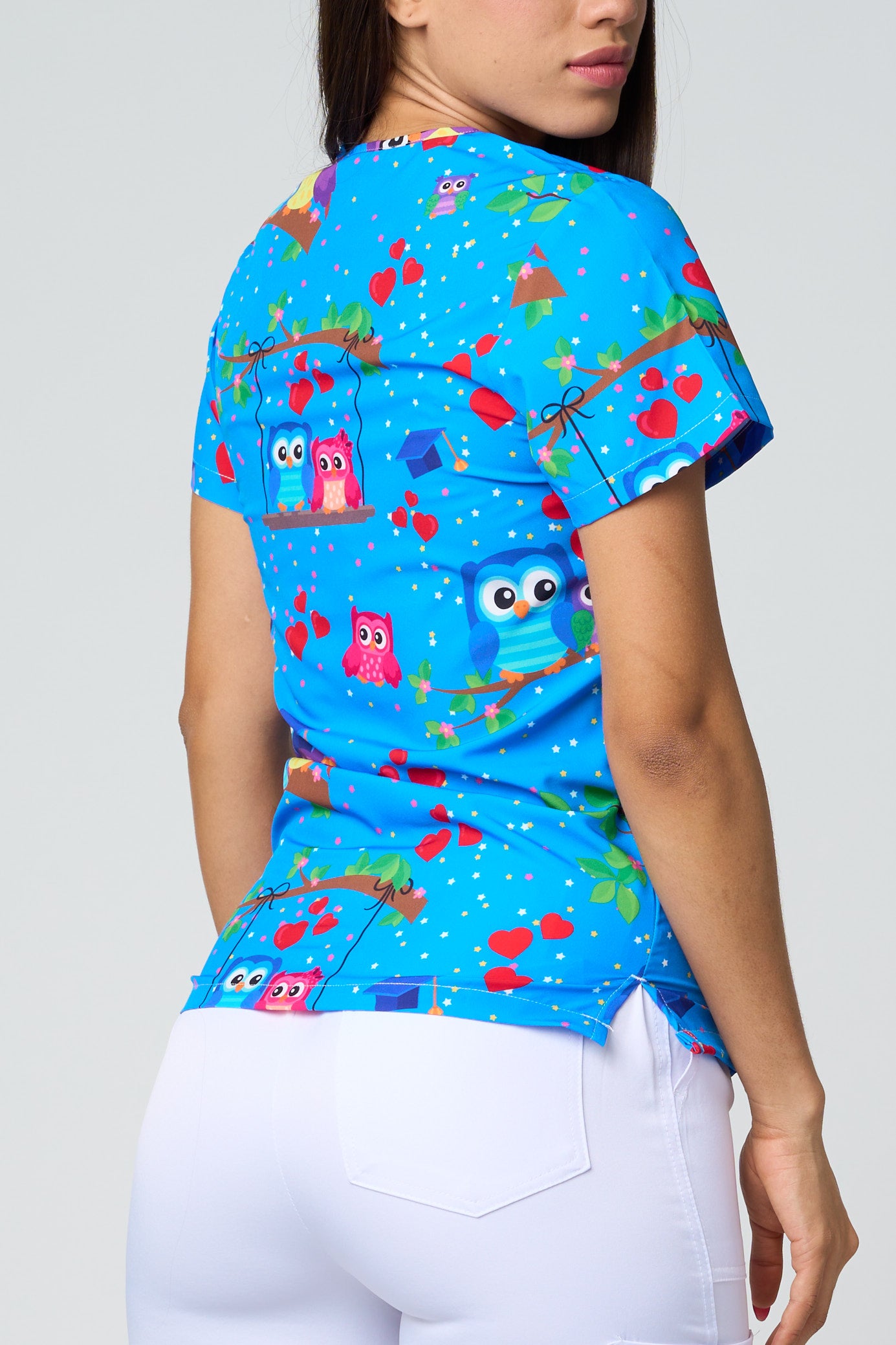 OWL BLUE BACKGROUND PRINTED SHIRTS