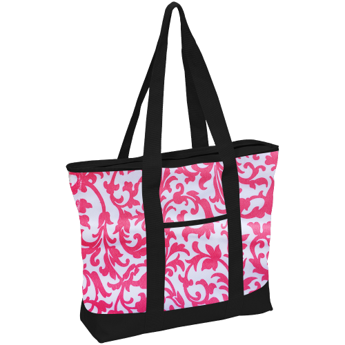 Pink Filigree Fashion Tote