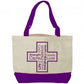 Canvas Tote Natural/Purple