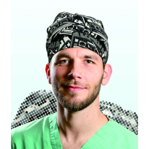 Scrub Cap-Solid Black Cap