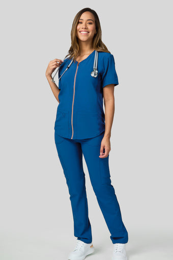 UNIFORME CORAL GOLD - ROYAL BLUE