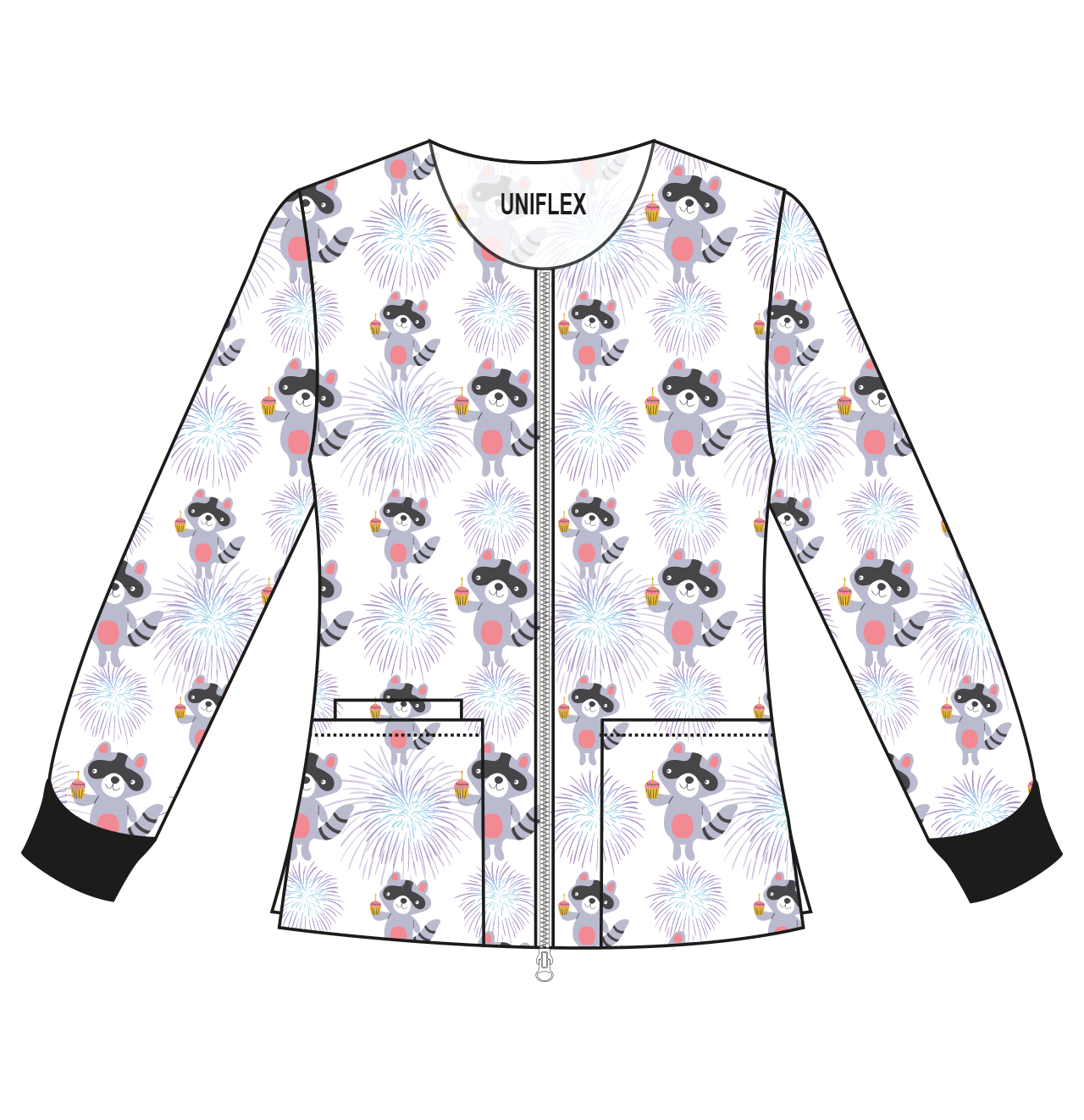 RACCOON FIREWORKS PRINTED JACKETS