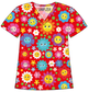 FUN FLOWERS RED PRINTED SHIRTS