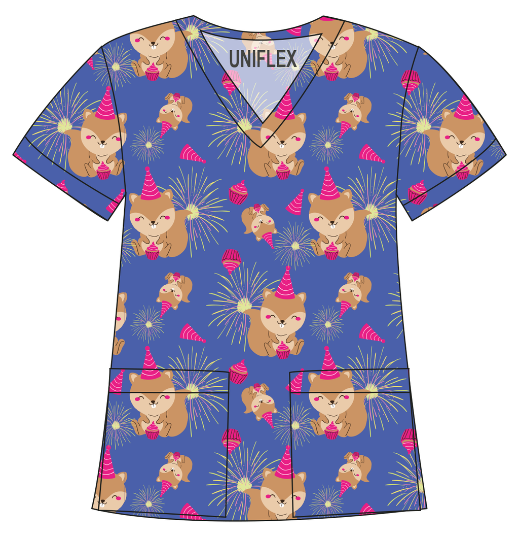 SQUIRREL FIREWORKS PRINTED SHIRTS