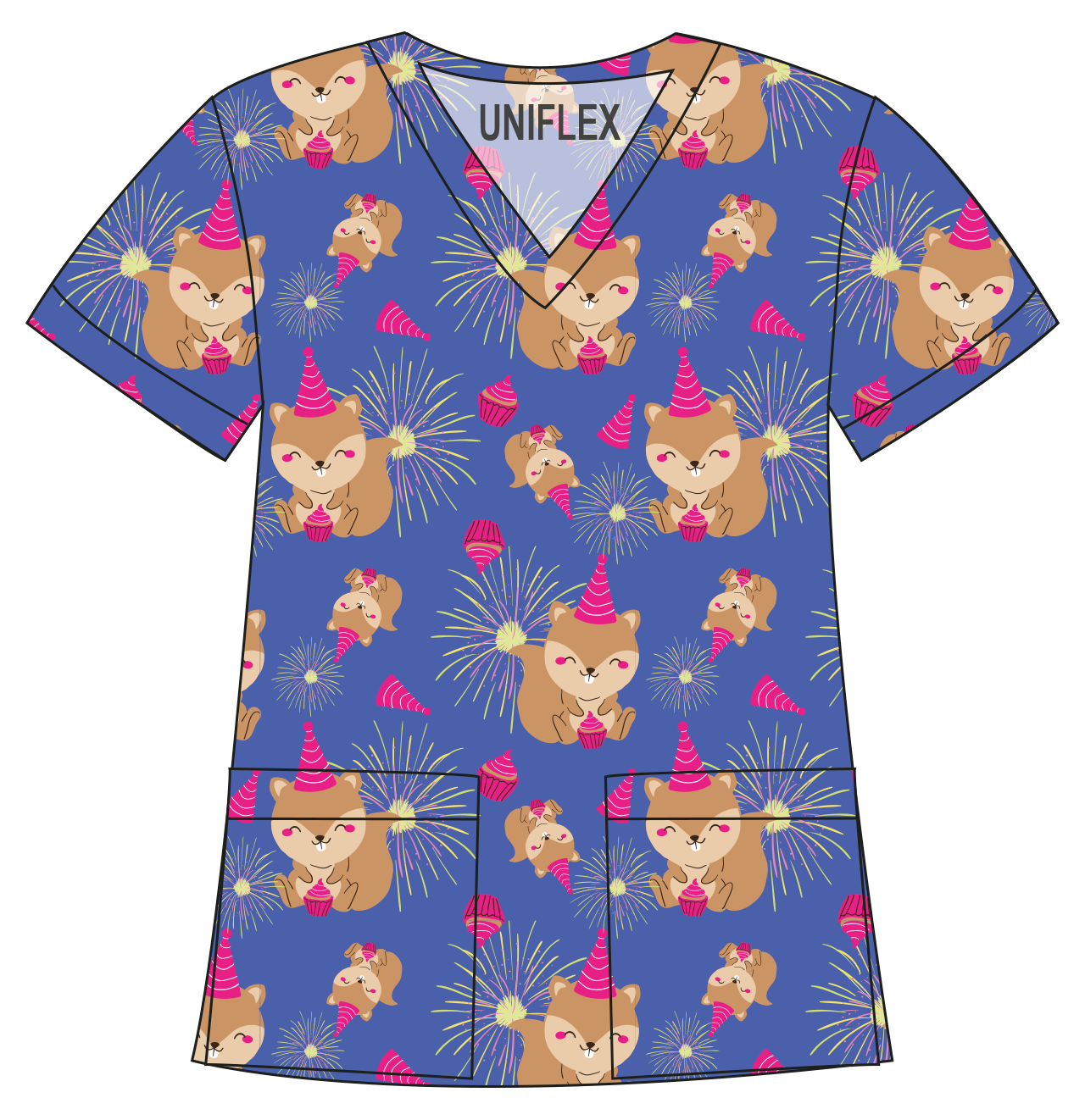 SQUIRREL FIREWORKS PRINTED SHIRTS