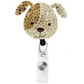 Dog Rhinestone Badge Reel