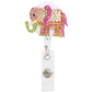 Elephant Rhinestone Badge Reel