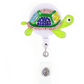 Colored Turtle Rhinestone Badge Reel