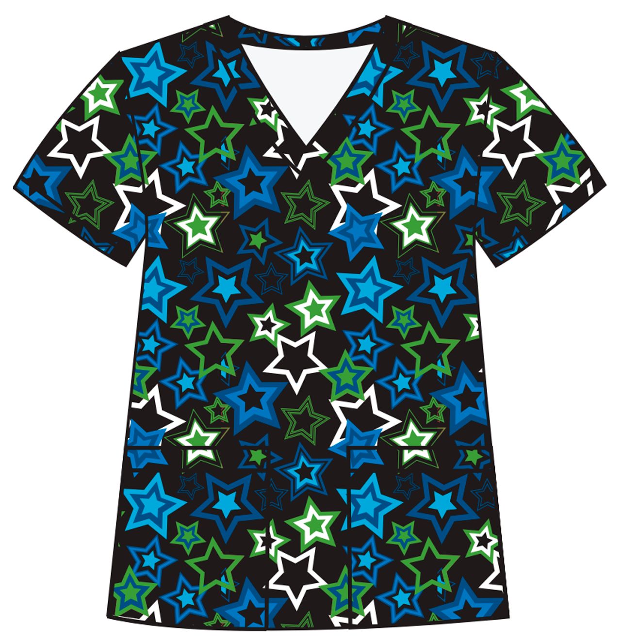 STARS BLACK PRINTED SHIRTS